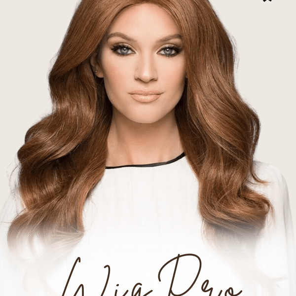 WIGPRO Wigs by Wig USA | Synthetic and Human Hair Wig Collection | Model is wearing Amber 105 Human Hair Wig by WigPro in color 6/30T