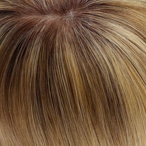 12FS8 | Shaded Praline | Med Natural Gold Blonde, Lt Gold Blonde, Pale Natural Blonde Blend, Shaded w/ Dk Brown