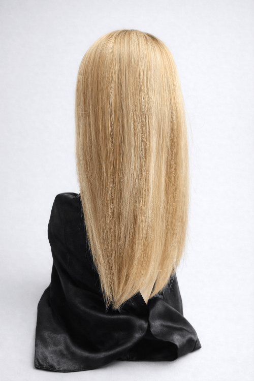 Fearless Human Hair Topper 18-20" Back View by PUSH - Color Dore