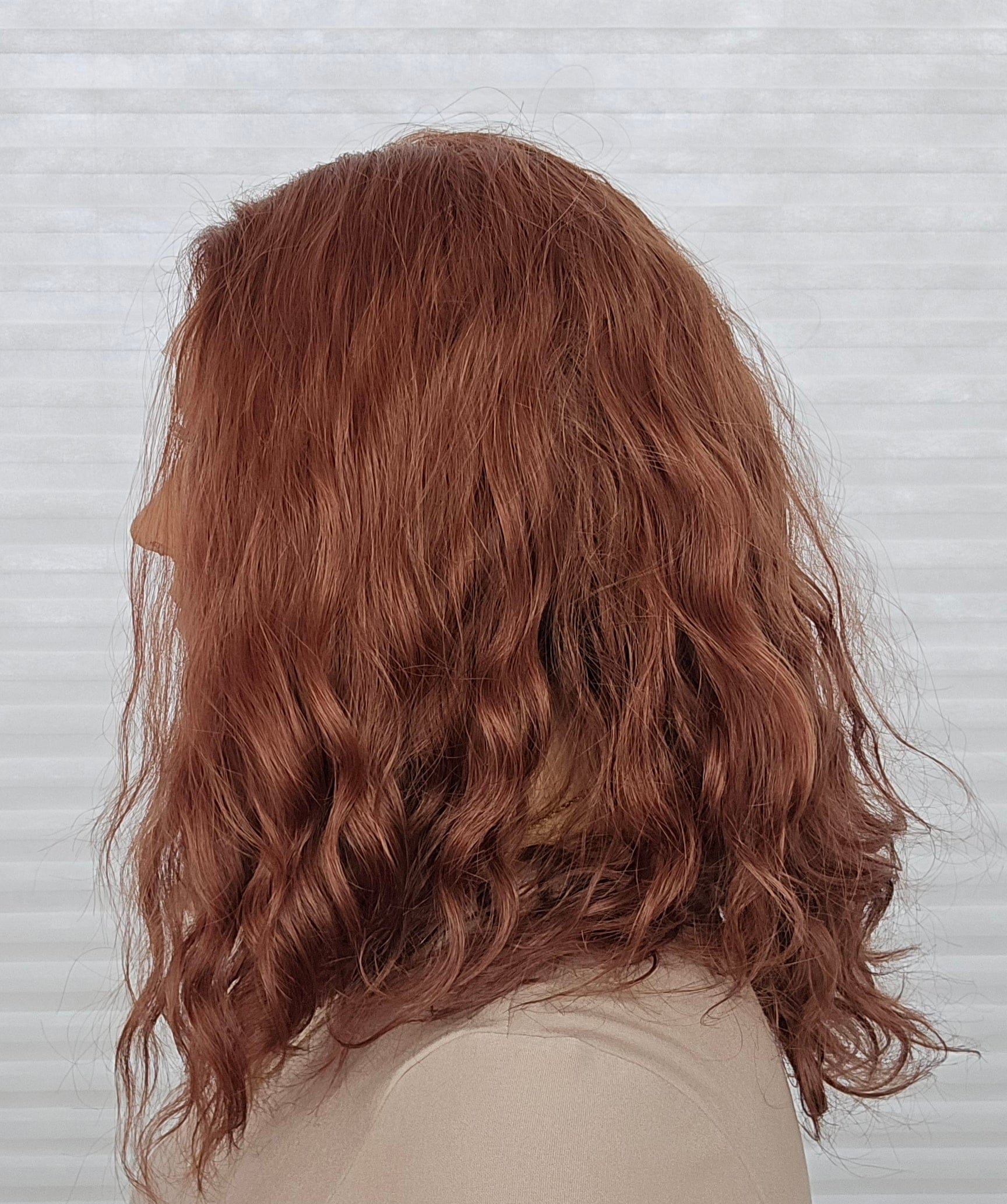 Mackenzie wearing Margaux in color Ginger