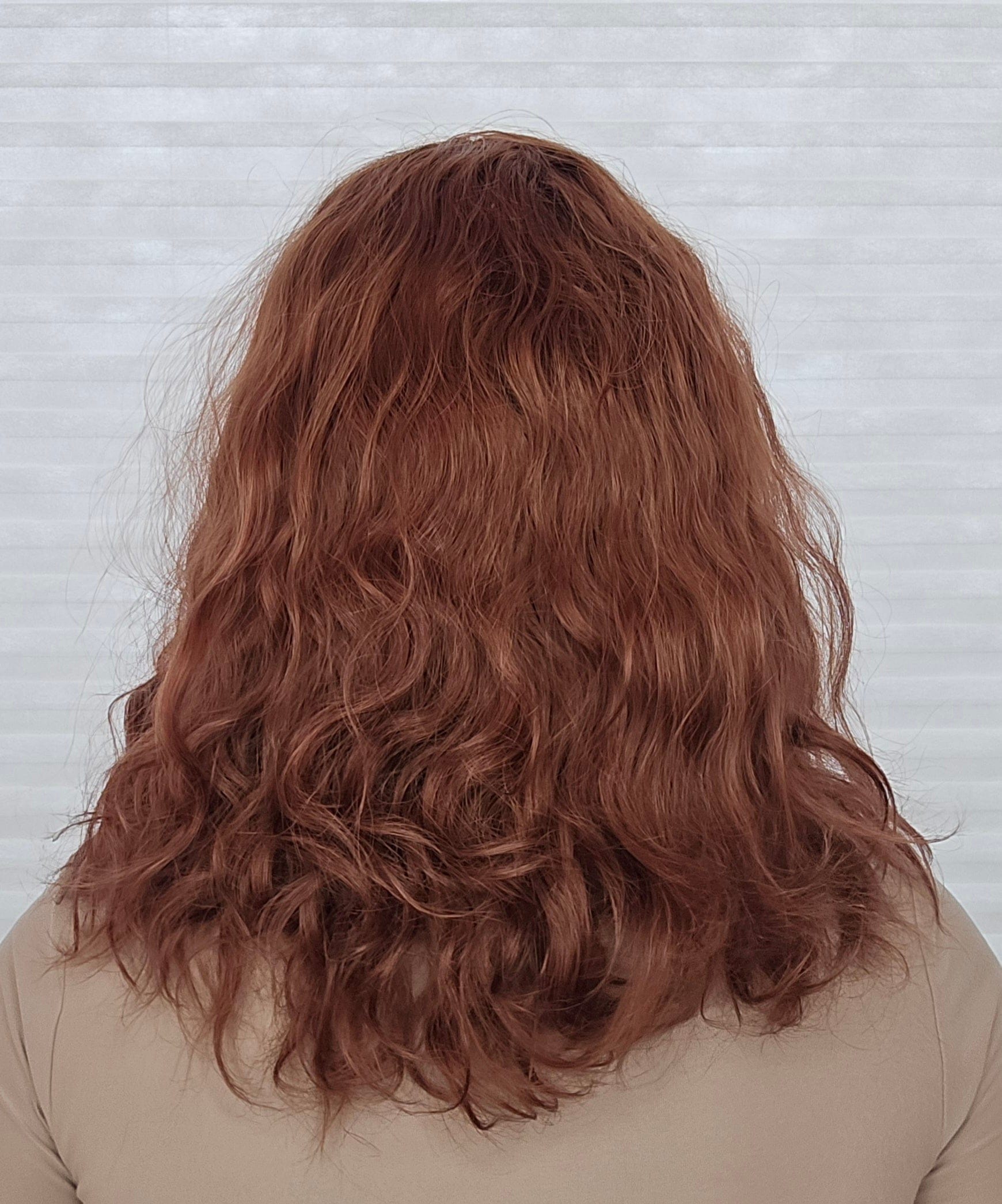 Mackenzie wearing Margaux in color Ginger