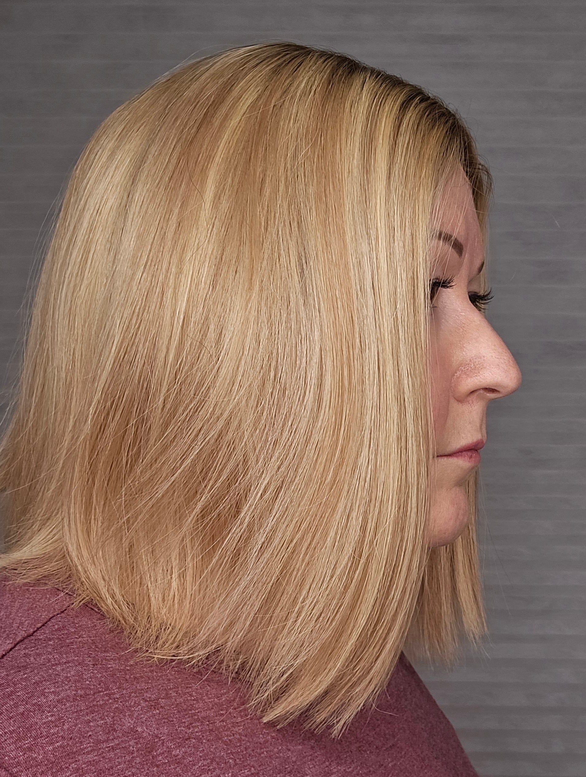 Andrea wearing Eileen 12" Wig by PUSH in color Miel