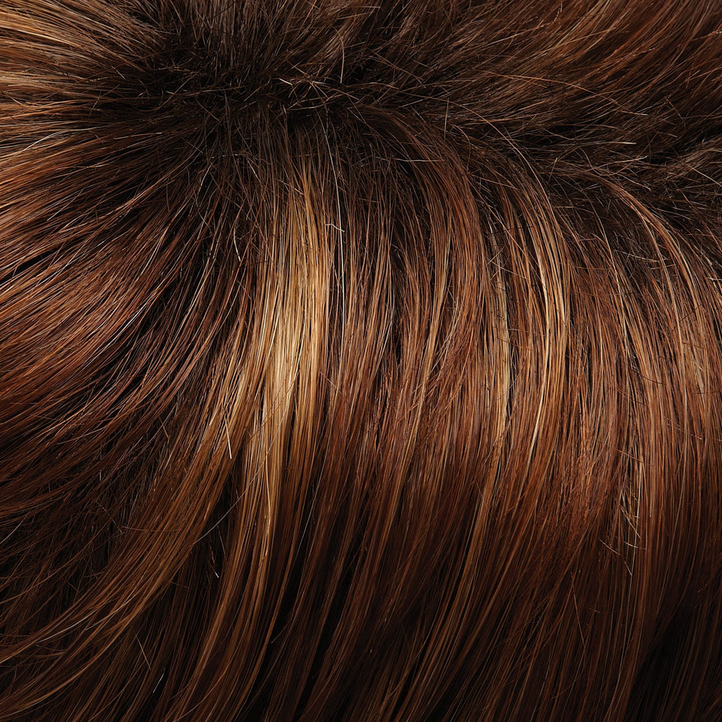 Jon Renau Wigs | 30A27S4 | Medium Natural Red and Medium Red-Gold Blonde Blend, Shaded with Dark Brown