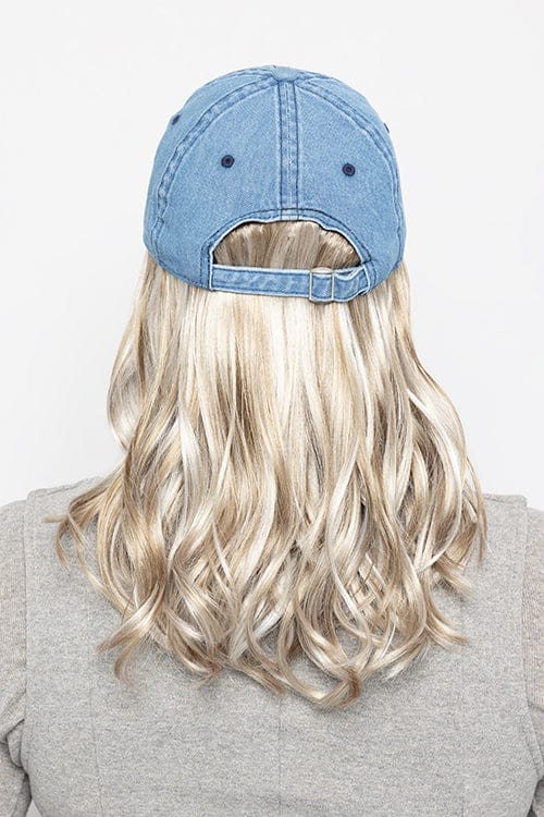 woman wearing Wavy Denim Hat by Henry Margu in 10/613 | Back