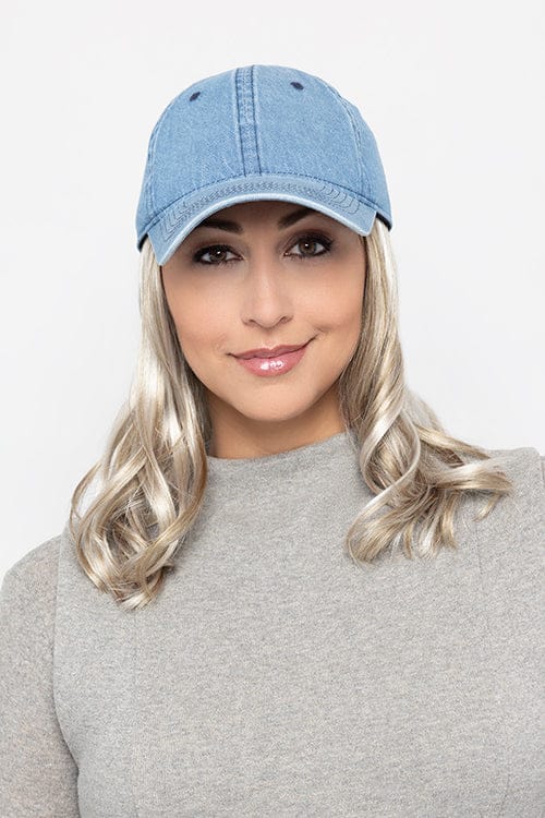 woman wearing Wavy Denim Hat by Henry Margu in 10/613 | Front