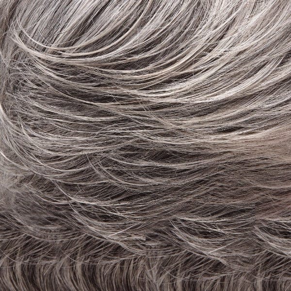 Gray wavy hair close-up