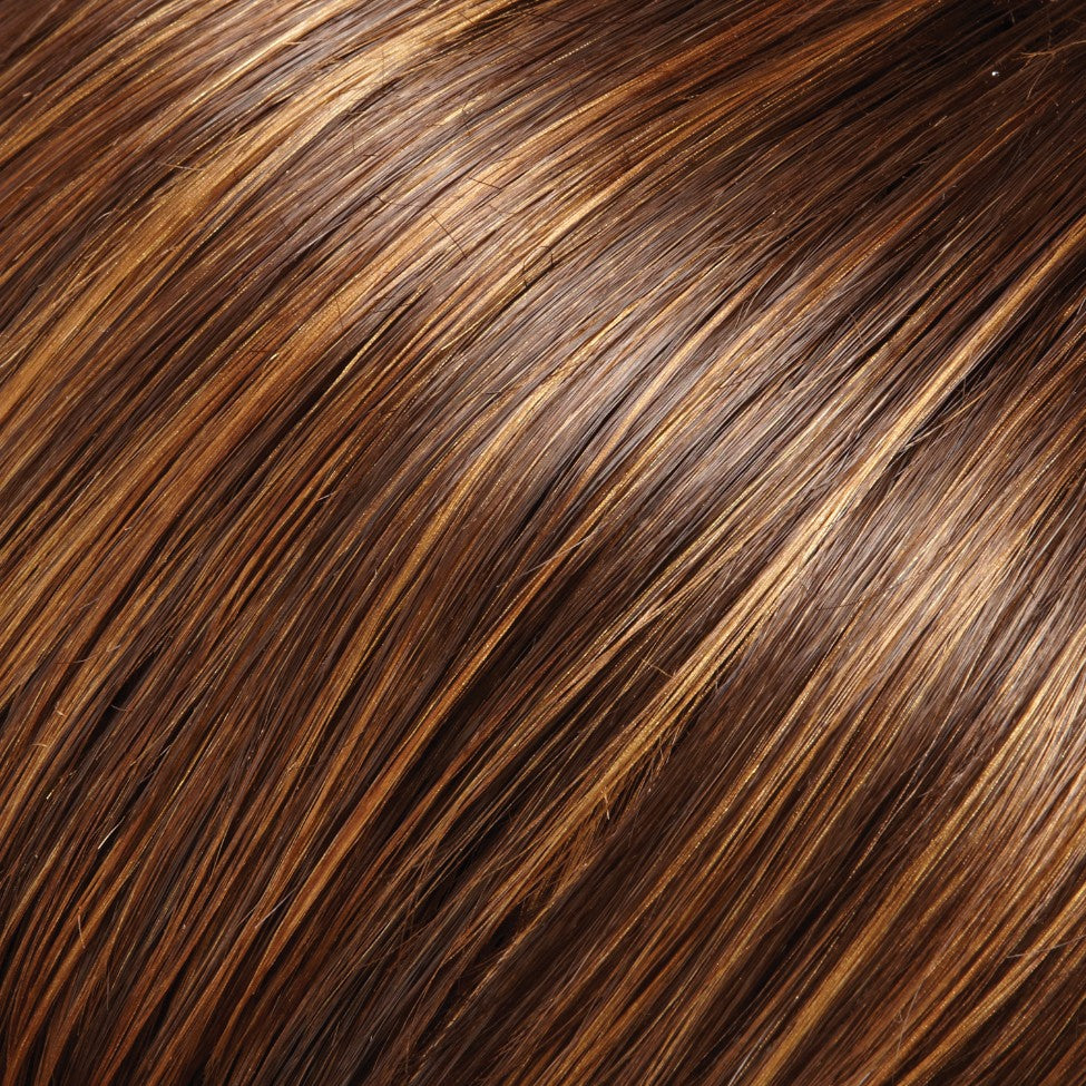 Jon Renau Wigs | 6F27 | Dark Brown with Light Red-Gold Blonde Highlights and Tips