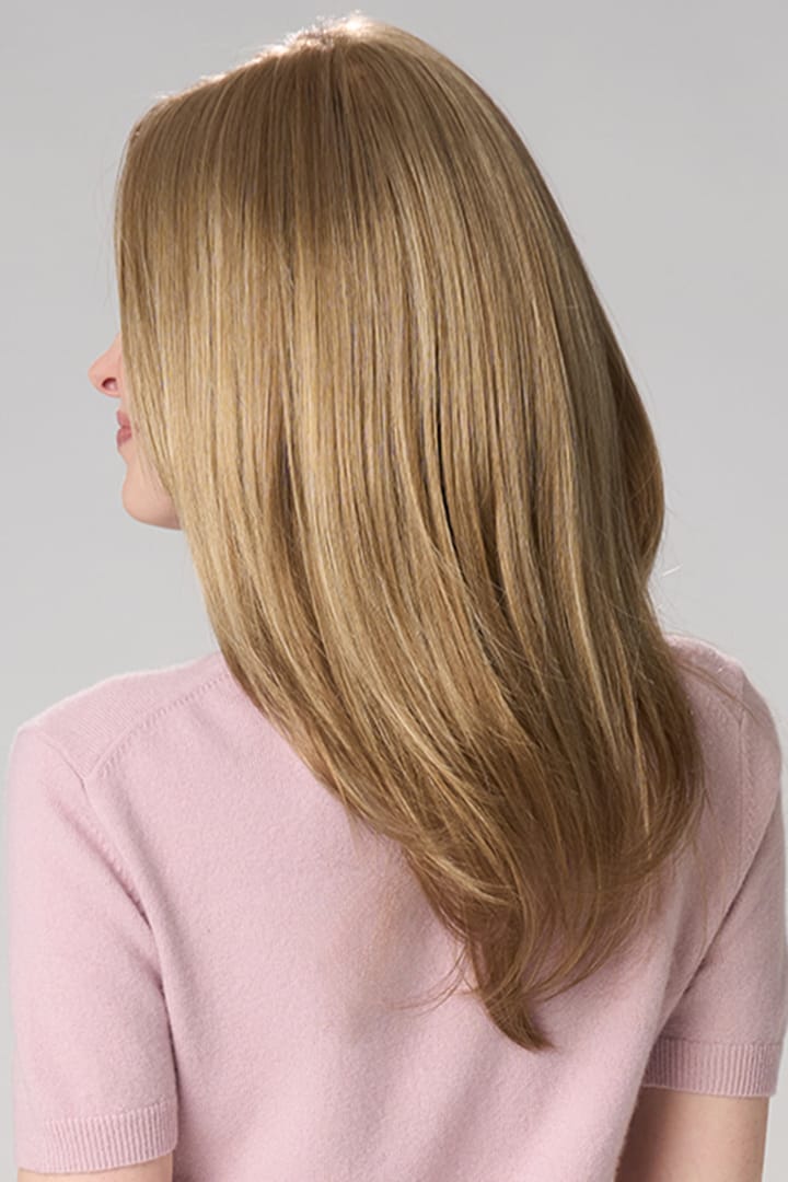 Belinda Hand Tied Wig by Envy in Dark Blonde | back