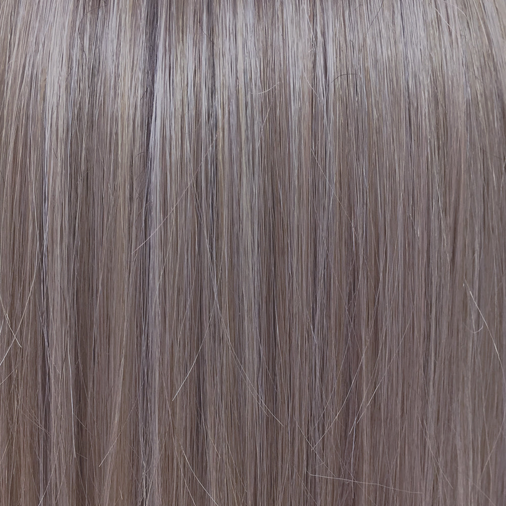 BelleTress Wigs | British Milktea | between a dark blonde and a light brown with a darker root color and the mixture of 8 different tones of browns and blondes 