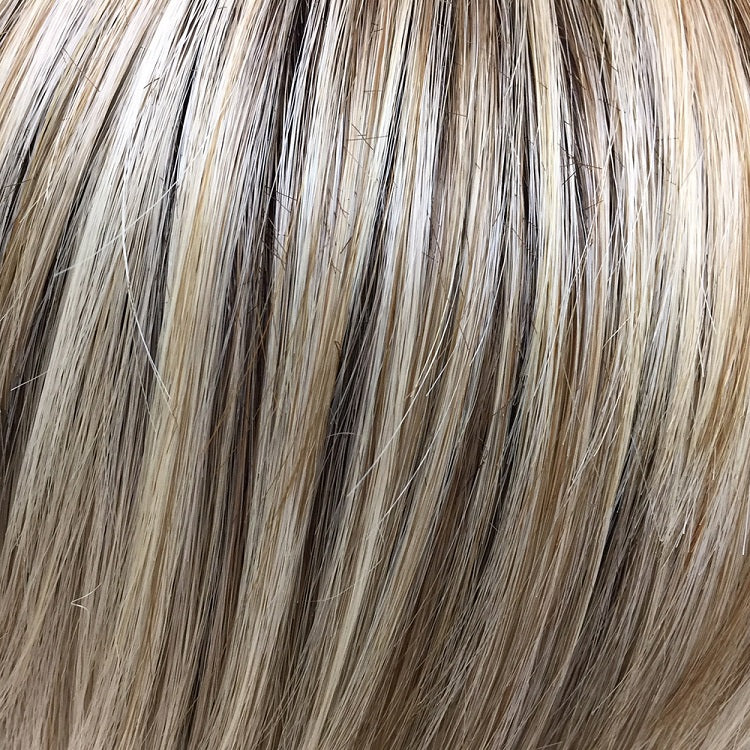 BelleTress Wigs | Butterbeer Blonde | 8R/19/23 | Medium brown root with a blend of sandy blonde, ash blonde and light blonde 