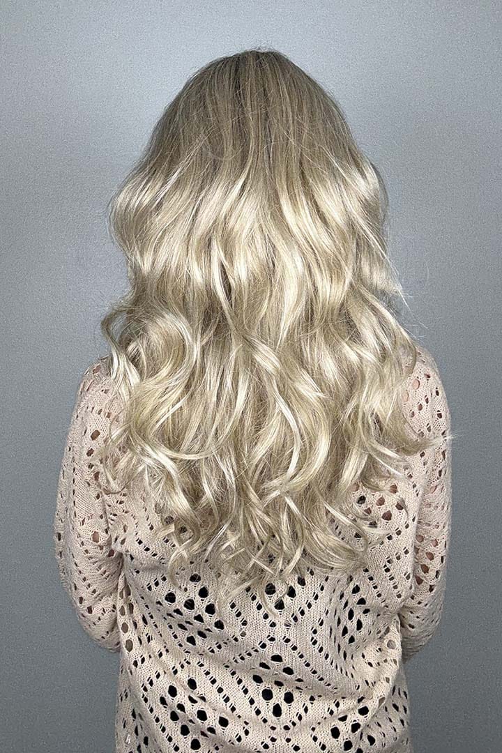 Cheryl wearing Hana by Noriko in Light Ash Blond R Back