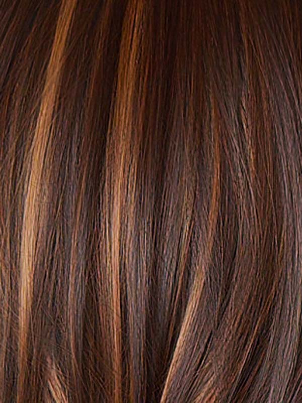Glazed Auburn-R | Stunning fusion of deep red, medium copper, and dark chocolate root. This color is the essence of timeless beauty.