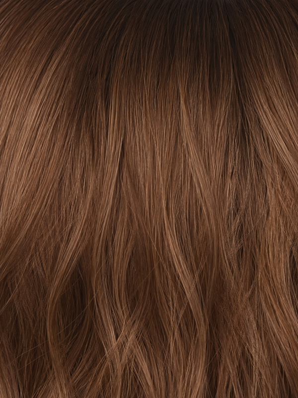 Mocha Mousse | Mocha Mousse is a rich rooted brunette with mocha-chocolate tones and expertly blended highlights for natural-looking depth and dimension.