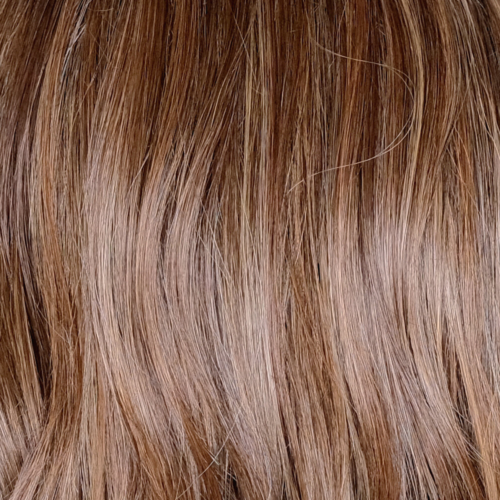 BelleTress Wigs | Mocha with Cream | 2R/613/30/6 | A rich darkest brown root with a blend of dark chocolate brown and cinnamon, along with milk chocolate, cool blonde and light blonde highlights