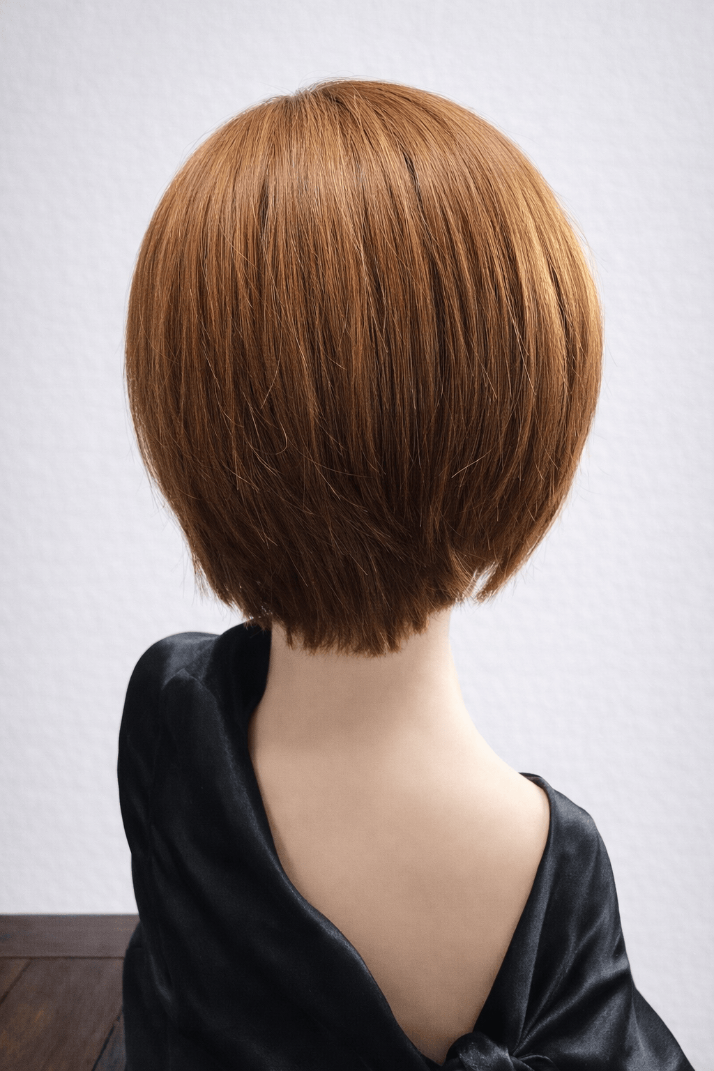 Emma Lace Front Human Hair Wig by PUSH | 8" in color Châtain - Back view