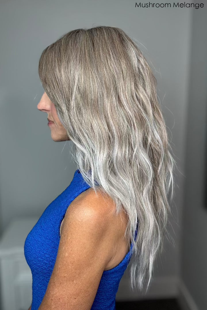 Roxie wig by Rene of Paris | Mushroom Melange side view