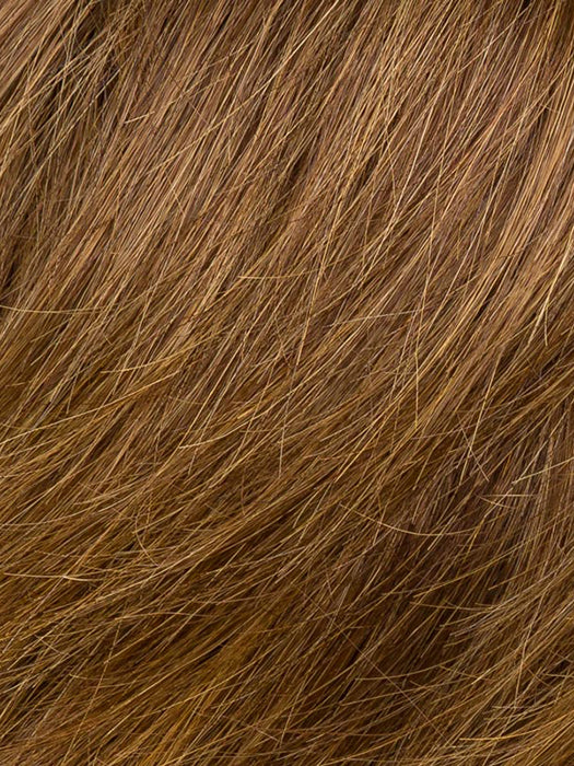 MOCCA ROOTED 830.12.27 | Medium Brown Blended with Light Auburn, Lightest Brown, and Dark Strawberry Blonde Blend with Shaded Roots