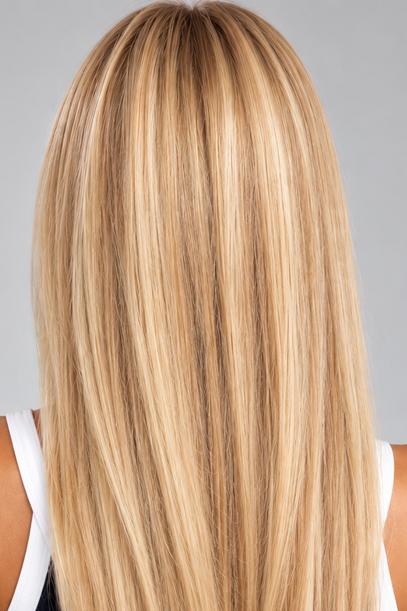 Miel | Featuring a light golden blonde and honey blonde blend, Miel is a warmer, rich blonde shade with a sunny, golden glow.