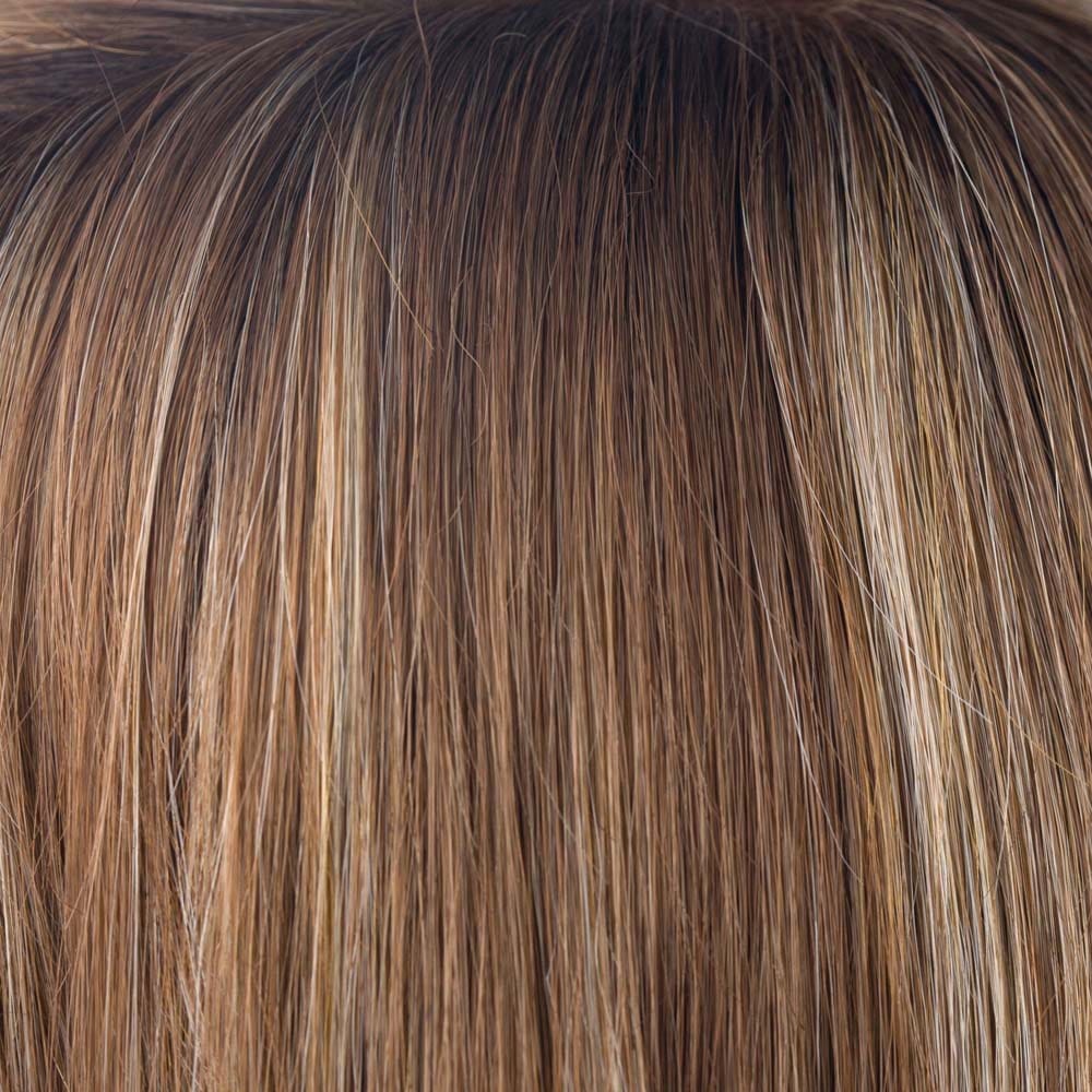 Maple Sugar R | Rooted Dark with Light Honey Brown base with Strawberry Blonde highlights