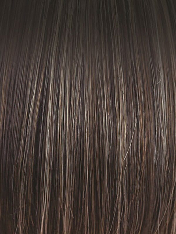 Chocolate Frost-R | Dark Brown Base with Honey Blonde and Platinum highlights with Dark Brown roots