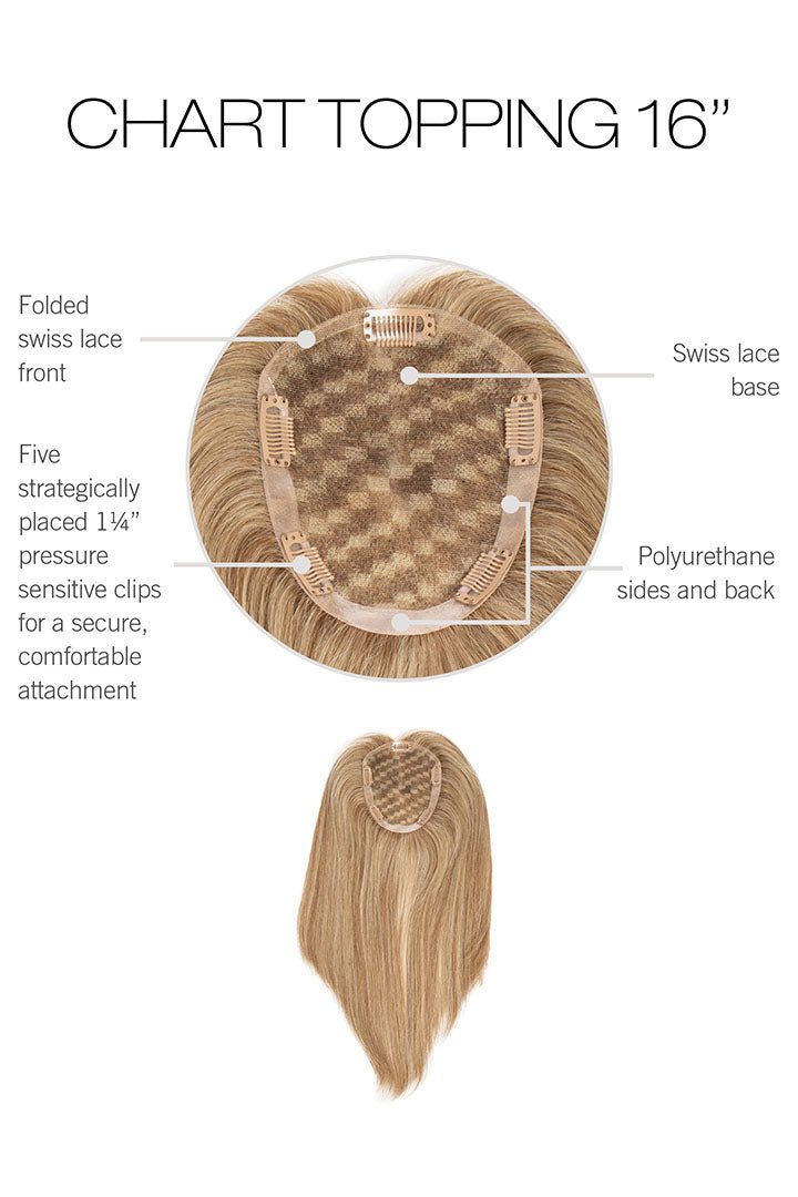 Chart Topping 16" by Raquel Welch | Lace Front Human Hair Topper | Mono Top - Wig Studio 1