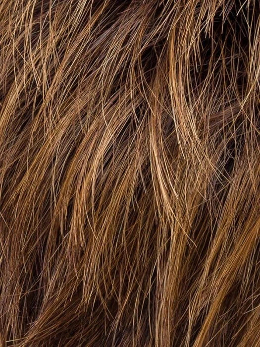 CHOCOLATE ROOTED 830.27.33 | Medium Brown, Light Auburn, Dark Strawberry Blonde, and Dark Auburn Blend with Shaded Roots