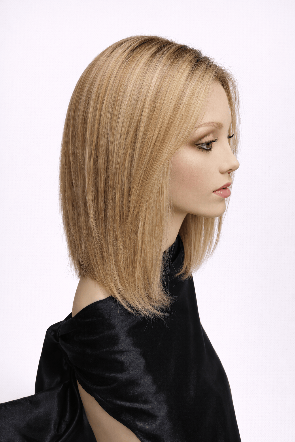 Eileen 12" Human Hair Wig by PUSH in color Dore - Side View