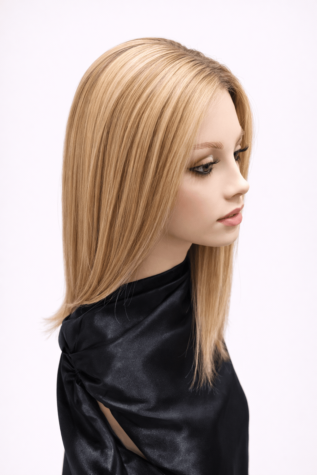 Gisele Human Hair Wig by PUSH in color Miel Front View