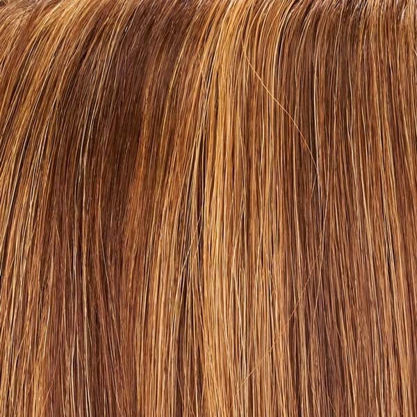6F27 | Caramel Ribbon | Brown w/ Lt Red-Gold Blonde Highlights & Tips