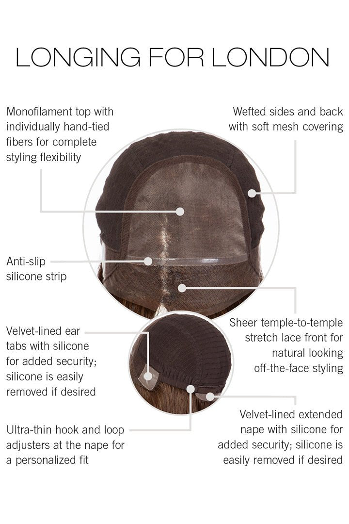 Longing For London by Raquel Welch | Lace Front Human Hair Wig | Mono Top - Wig Studio 1