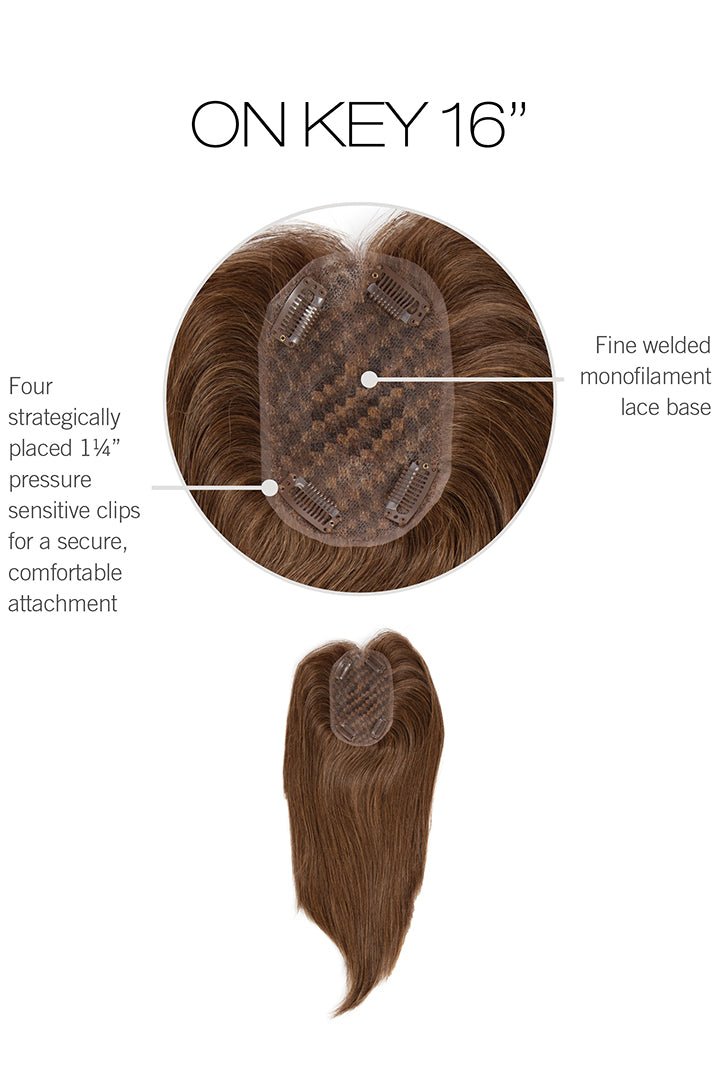 On Key 16" by Raquel Welch | Human Hair Topper | Mono Top - Wig Studio 1