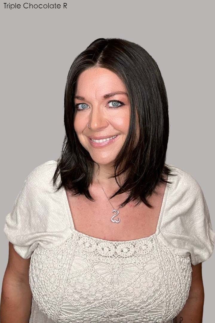 Open Box | Chelsea by Belle Tress | HF Synthetic Lace Front Wig | Mono Part | Coolest Ash Brown - R - Wig Studio 1