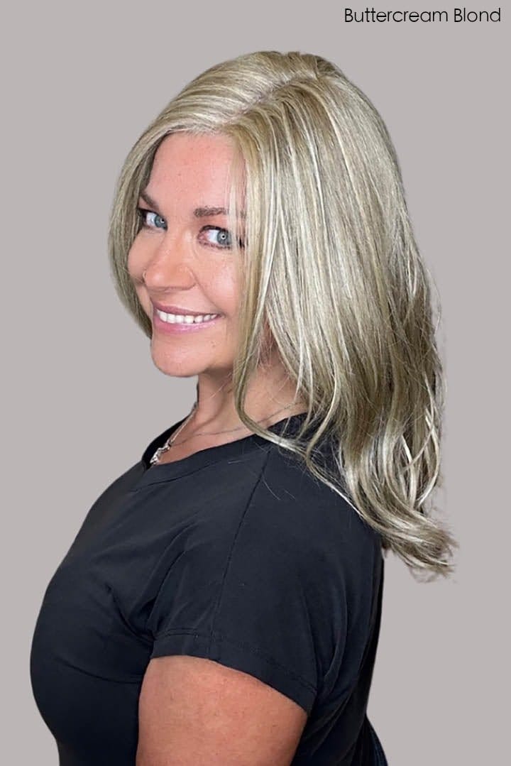 Open Box | Leoni | HF Synthetic Lace Front Wig | Mono Part | Creamy Toffee - Wig Studio 1