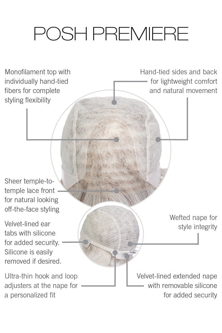 Open Box | Posh Premiere Hand Tied Wig by Raquel Welch | Average Cap | RL6/8 - Wig Studio 1