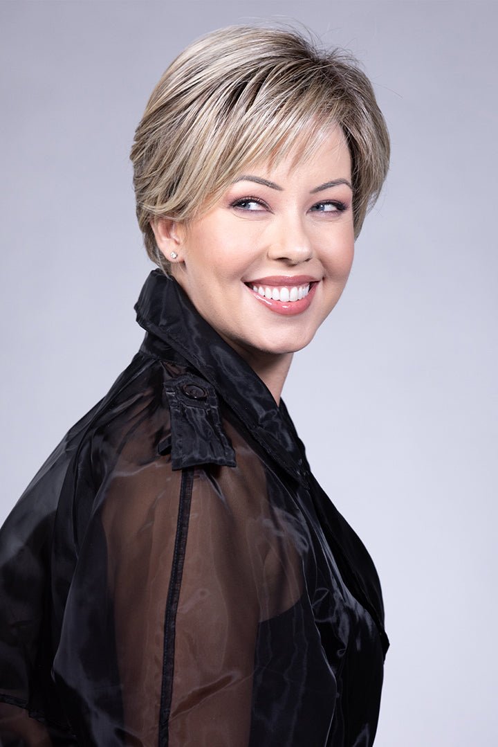 Open Box | Spencer by Belle Tress | Heat Friendly Synthetic Wig | Mono Top | Milkshake Blonde - R - Wig Studio 1