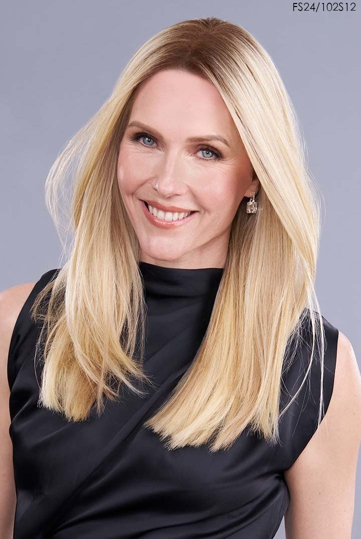 Open Box | Top Trend Lace HD Straight 18" Topper by Jon Renau | Heat Friendly Synthetic Hair | 8RH14 - Wig Studio 1