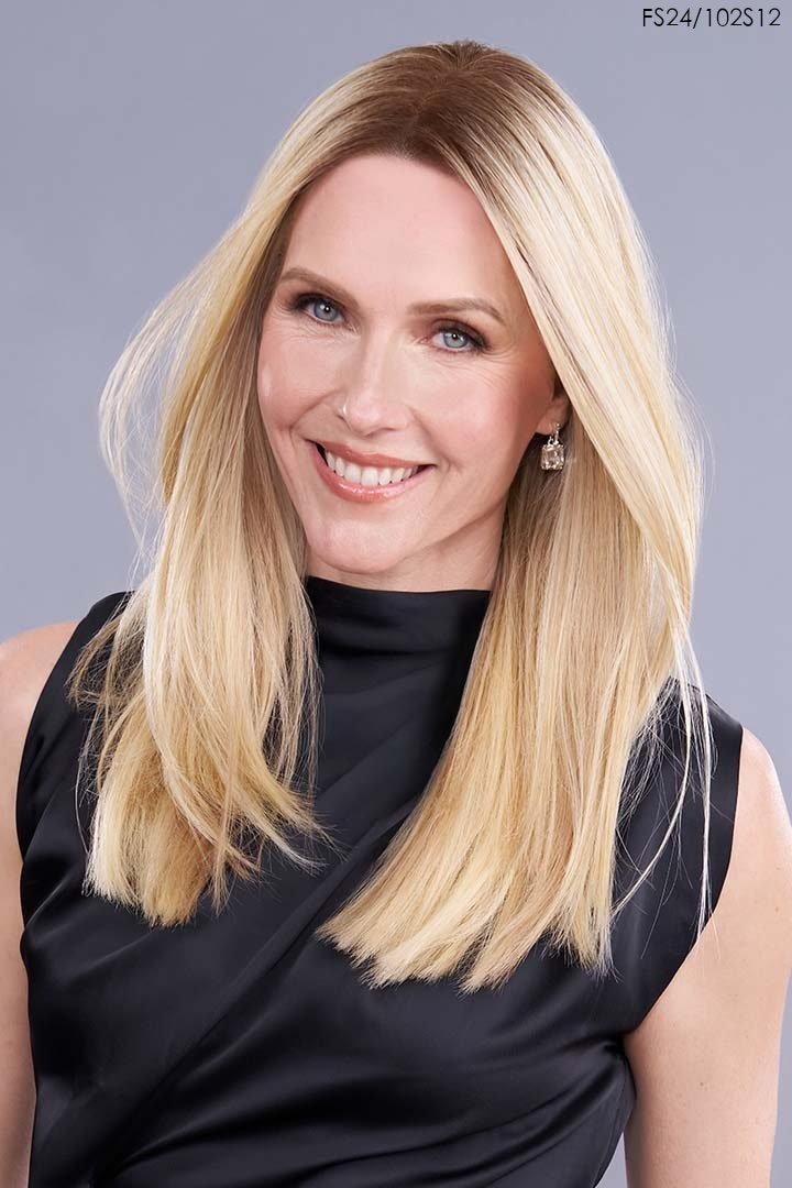 Open Box | Top Trend Lace HD Straight 18" Topper by Jon Renau | Heat Friendly Synthetic Hair | 8RH14 - Wig Studio 1