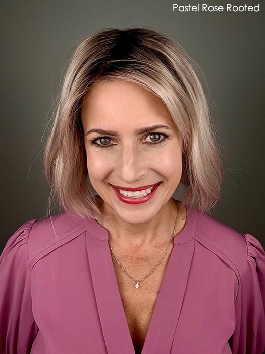 Open Box | Vivi Wig by Ellen Wille | Petite/Average Cap | Pastel Rose Rooted - Wig Studio 1