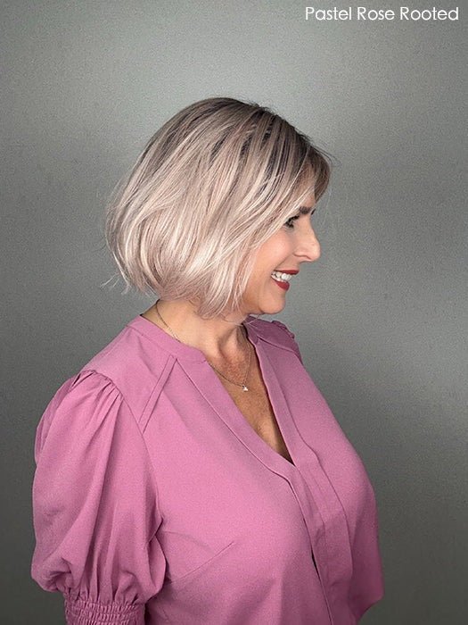 Open Box | Vivi Wig by Ellen Wille | Petite/Average Cap | Pastel Rose Rooted - Wig Studio 1