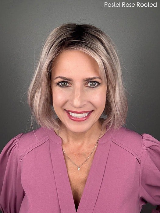 Open Box | Vivi Wig by Ellen Wille | Petite/Average Cap | Pastel Rose Rooted - Wig Studio 1