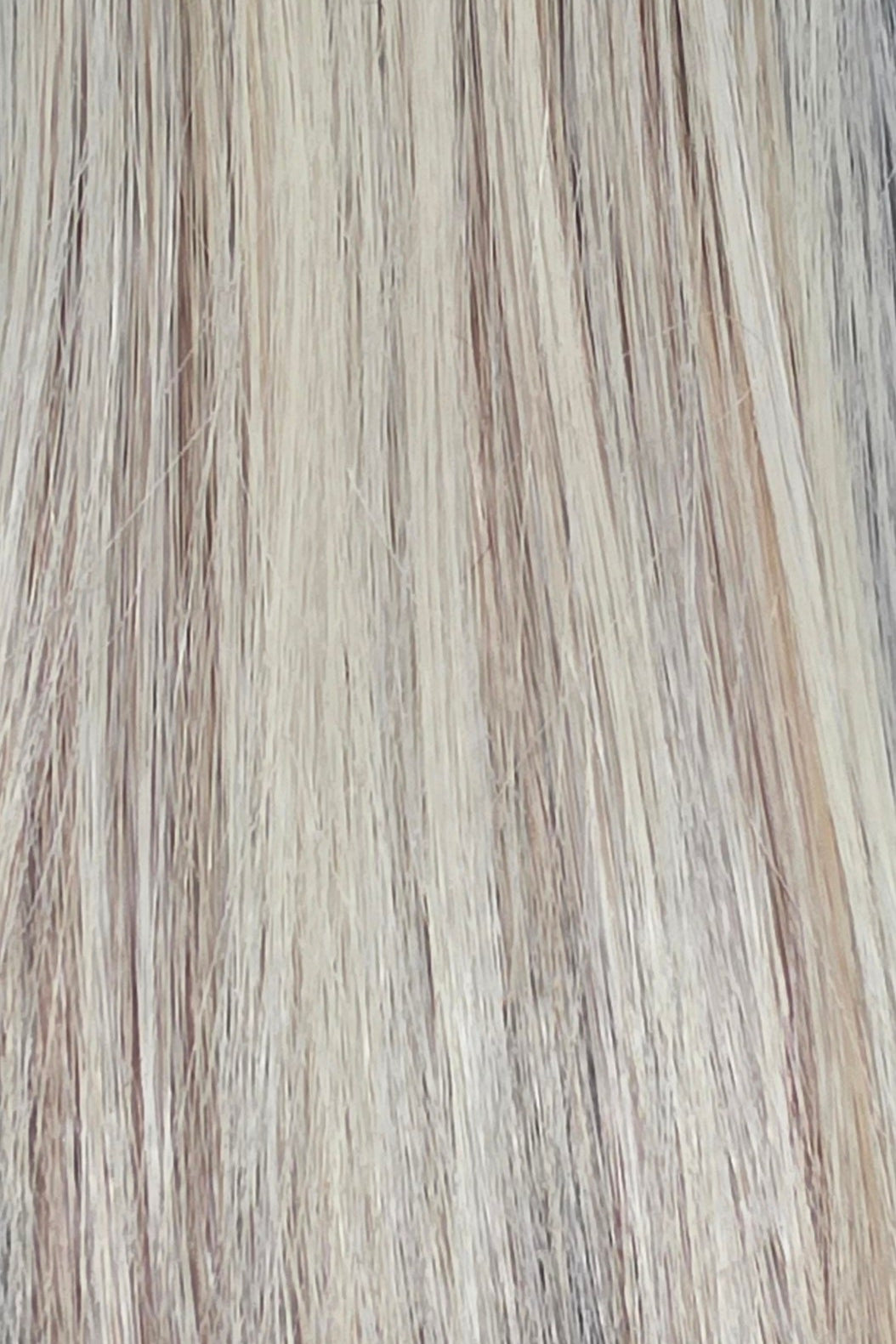 A very light, cool-toned blonde blend with icy platinum highlights and soft ash-blonde lowlights throughout for natural-looking dimension.