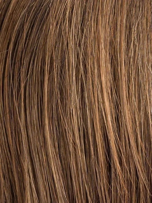 CHOCOLATE LIGHTED 830.6.27 | Dark and Medium Brown Blended with Light Auburn Brown and Dark Strawberry Blonde with Highlights Throughout and Concentrated in the Fron