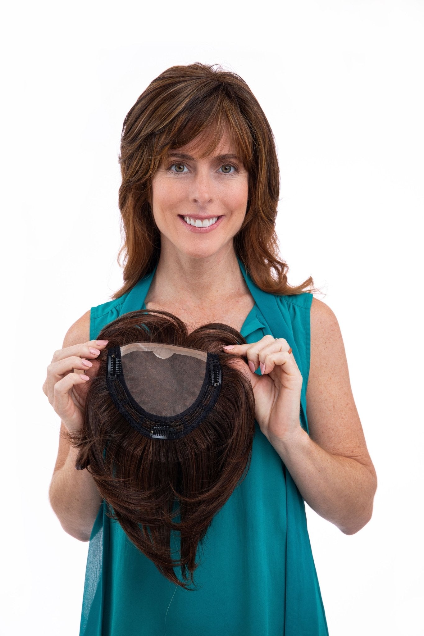 S301 Hand - Tied Topper Short by WigPro | Heat Friendly Synthetic Hair - Wig Studio 1