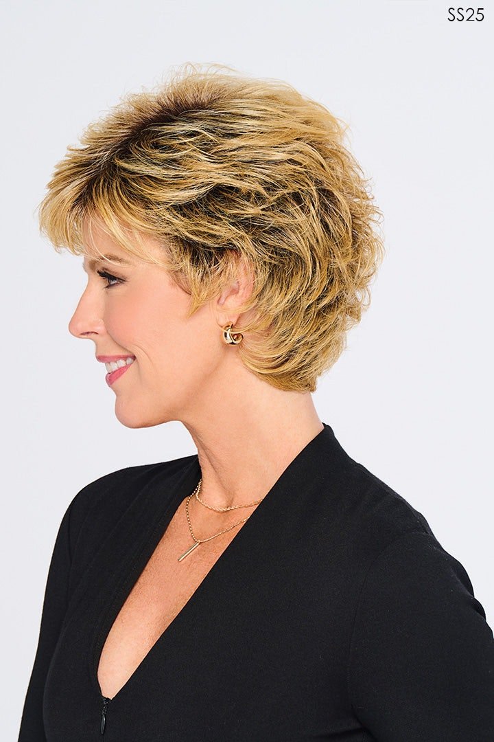 Swept Back Short Cut | HF Synthetic Wig | Basic Cap - Wig Studio 1