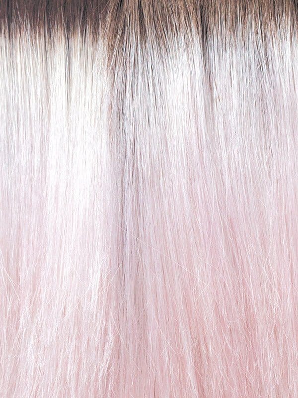Bubblegum R | Pastel pink base with dark roots