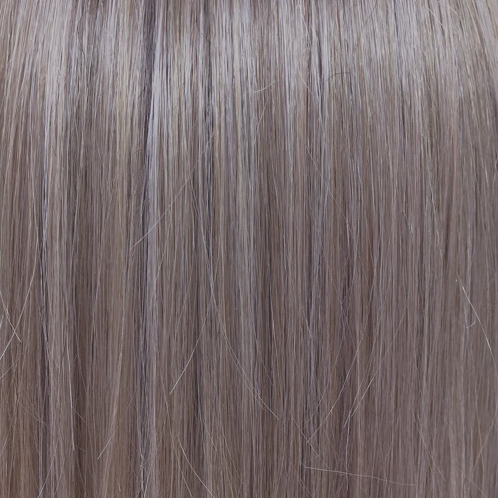 BelleTress Wigs | British Milktea | between a dark blonde and a light brown with a darker root color and the mixture of 8 different tones of browns and blondes