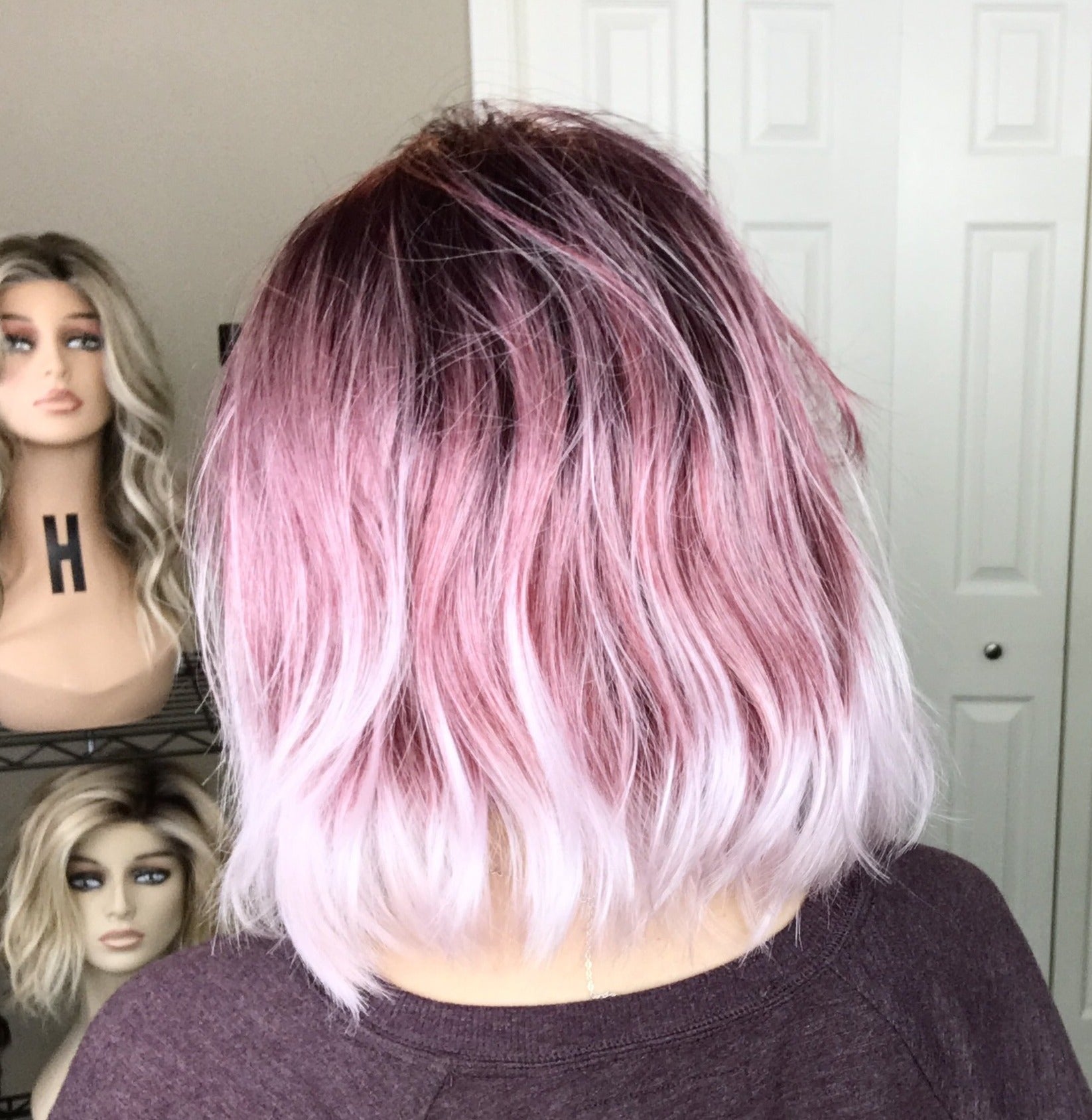 ILLUMINA-R | Dark Brownish purple rooted with silver