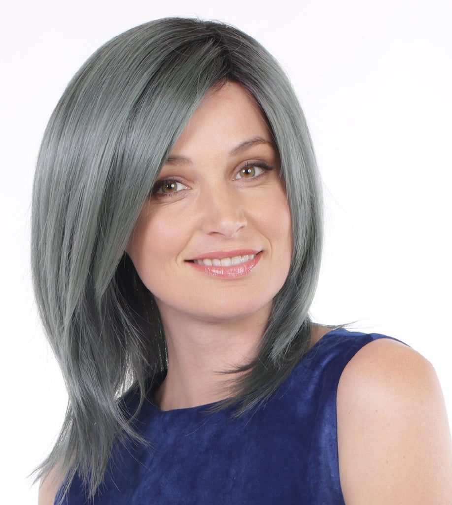 BelleTress Wigs | Blue Steele | A blend of blue-grey with natural coffee roots