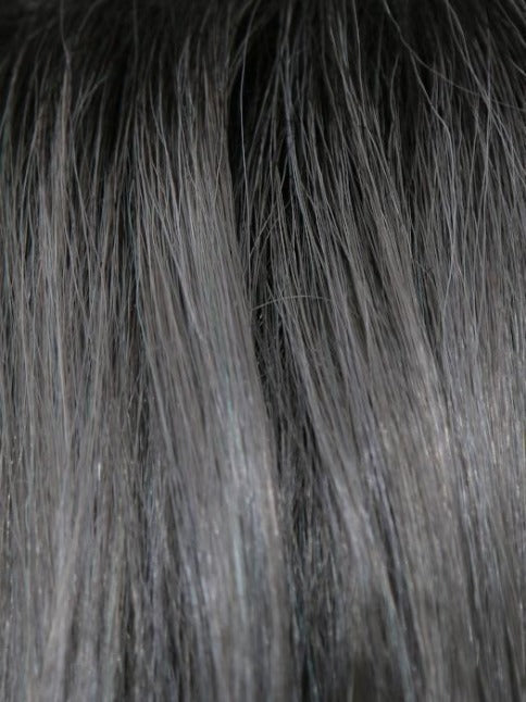 SMOKY GRAY-R | Medium Gray with silver highlights and blue undertones with Dark Roots