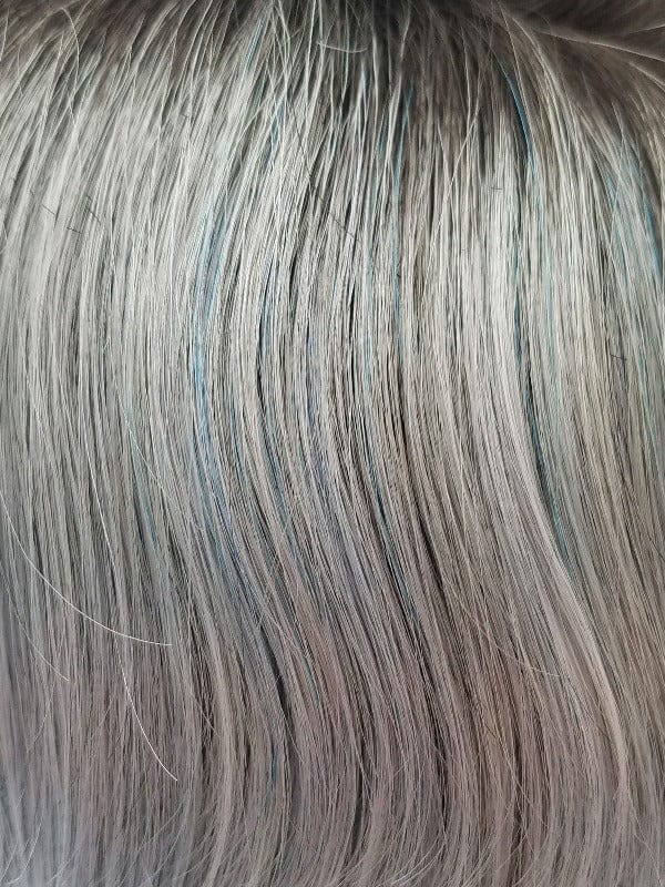 Snowy Sapphire R | Smoky combination of soft black root with a silver white base mixed in a hint of soft blue tone